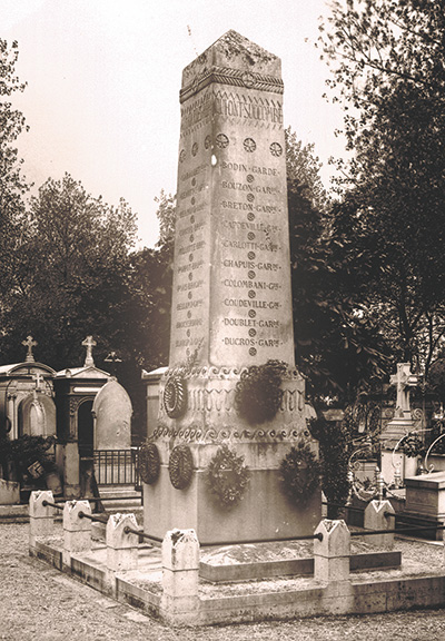 Monument mémoire gardes républicains fusillés en 1871