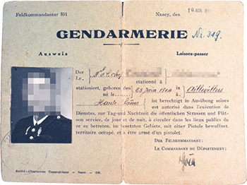 Aussweis d'un gendarme (1941)