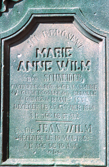 Stèle de la cantinière Marie Wilm