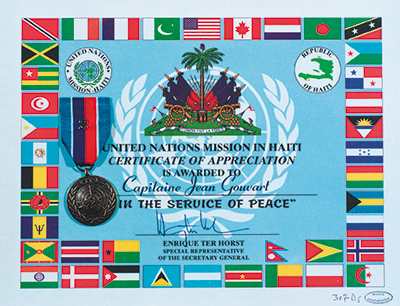 Certificat de mission Haiti 1996