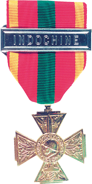 Croix du combattant volontaire avec agrafe Indochine