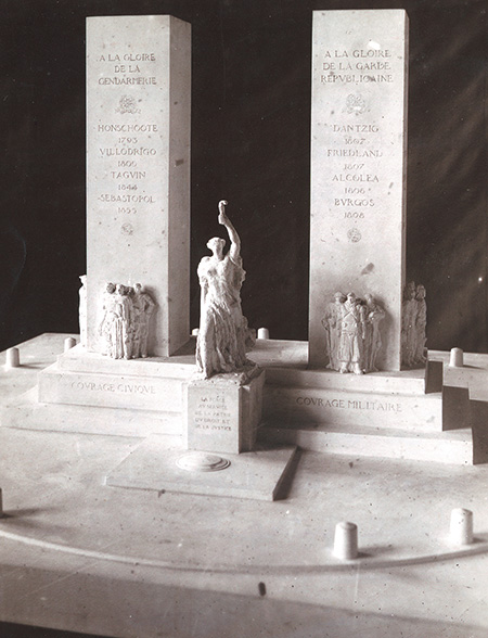 Première maquette du monument de la Gendarmerie (1936)