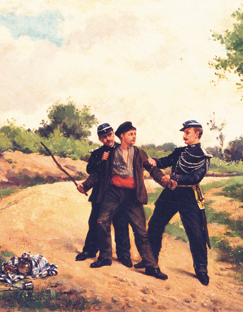 Arrestation d'un vagabond (1875)