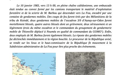 10 janvier 1983 : embuscade mortelle tendue par des membres de la tribu de Koindé (Nouvelle-Calédonie) (Gérard Cabry)